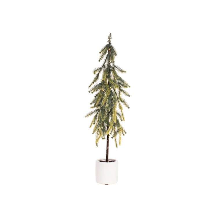 SLIM EVERGREEN LED TREE/CERAMIC POT