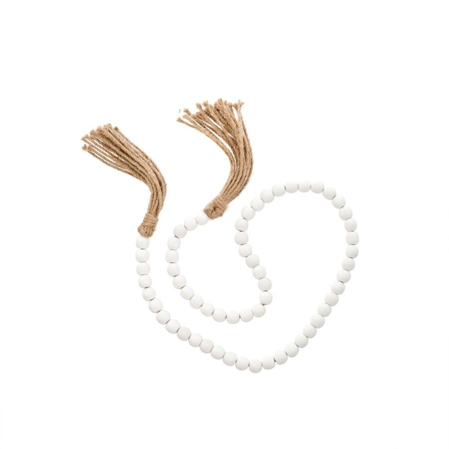 TASSEL PRAYER BEADS WHITE