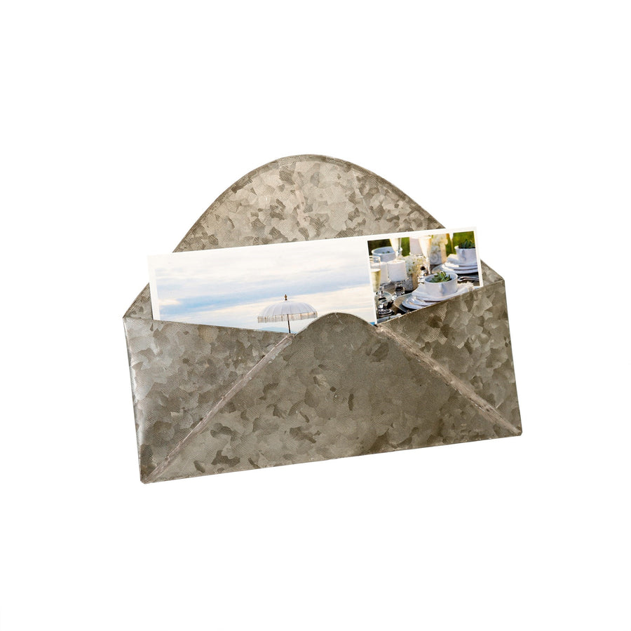 GALVANIZED CARD HOLDER