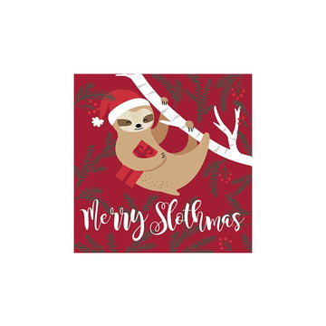 COCKTAIL NAPKIN - MERRY SLOTHMAS