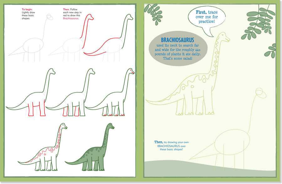 LEARN TO DRAW DINOSAURS