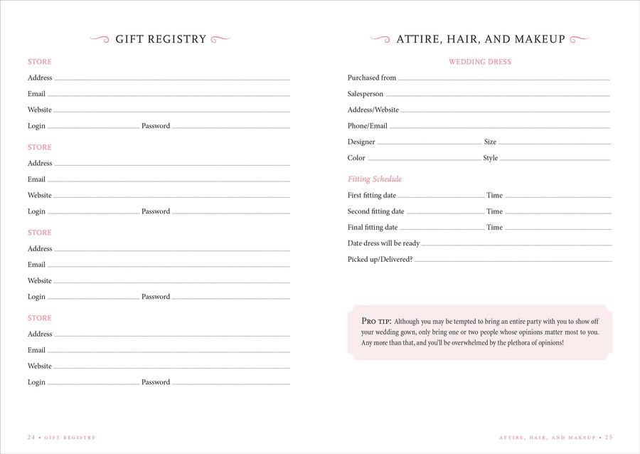 WEDDING PLANNER CHECKLIST