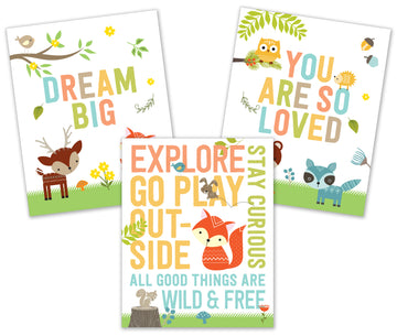 ART PRINTS WOODLAND FRIENDS