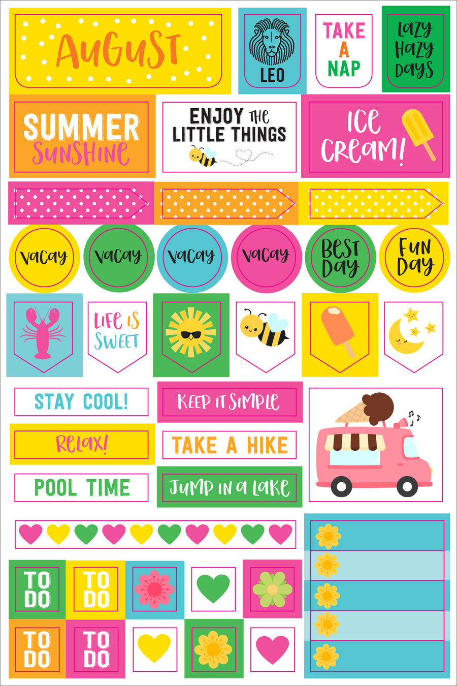 PLANNER STICKERS - MONTHLY PLANNER