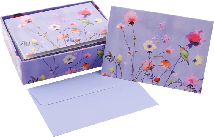 NOTE CARD - LAVENDER WILDFLOWERS