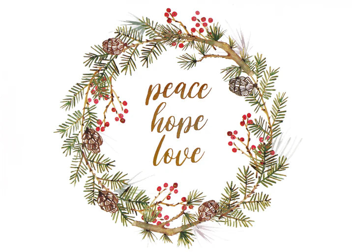 HOLIDAY CARDS FESTIVE WREATH