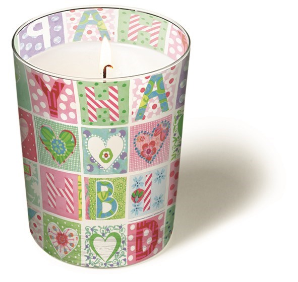 GLASS CANDLE BIRTHDAY