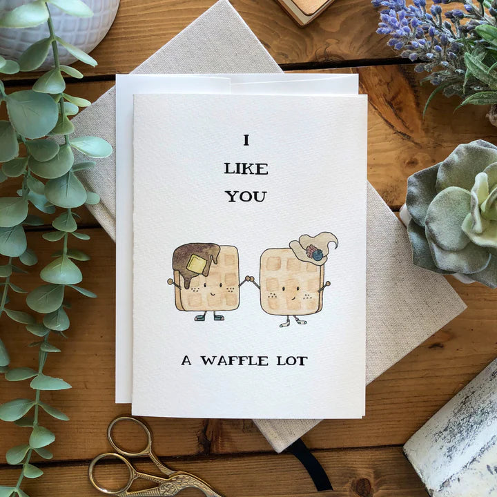 I LIKE YOU A WAFFLE LOT CARD