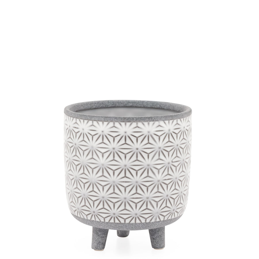 STAR WHITE FOOTED POT 5.25