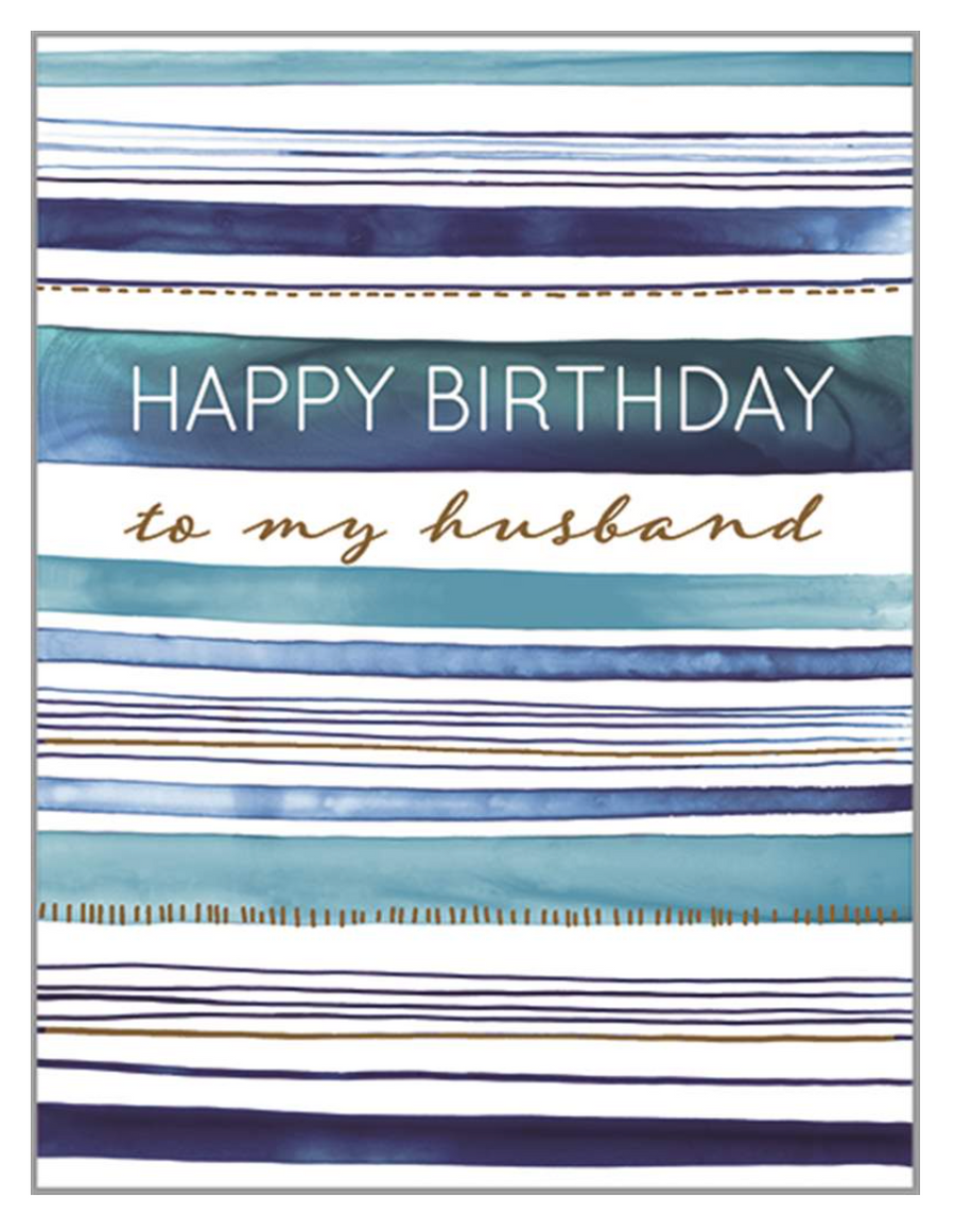 HAPPY BIRTHDAY/HUSBAND CARD