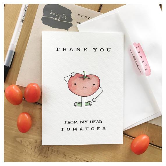THANK YOU FROM MY HEAD TOMATOES