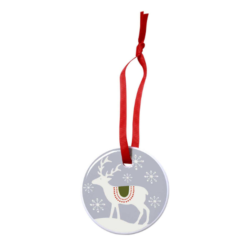 REINDEER PORCELAIN ORNAMENT