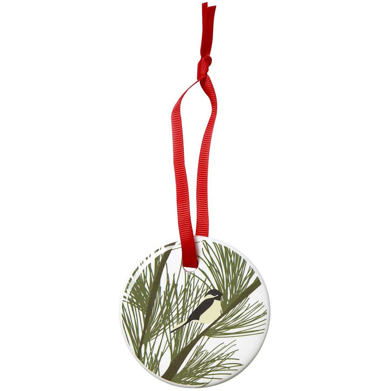 BLUE BIRCH PORCELAIN ORNAMENT