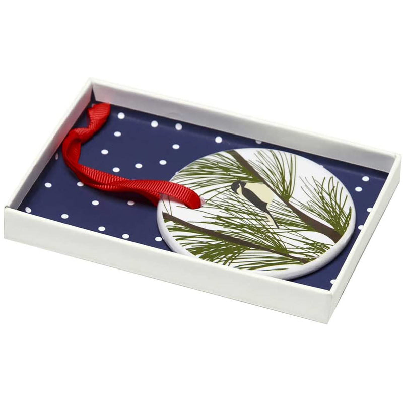 BLUE BIRCH PORCELAIN ORNAMENT