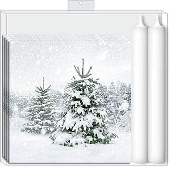 NAPKIN CANDLE SET - WINTER TREE