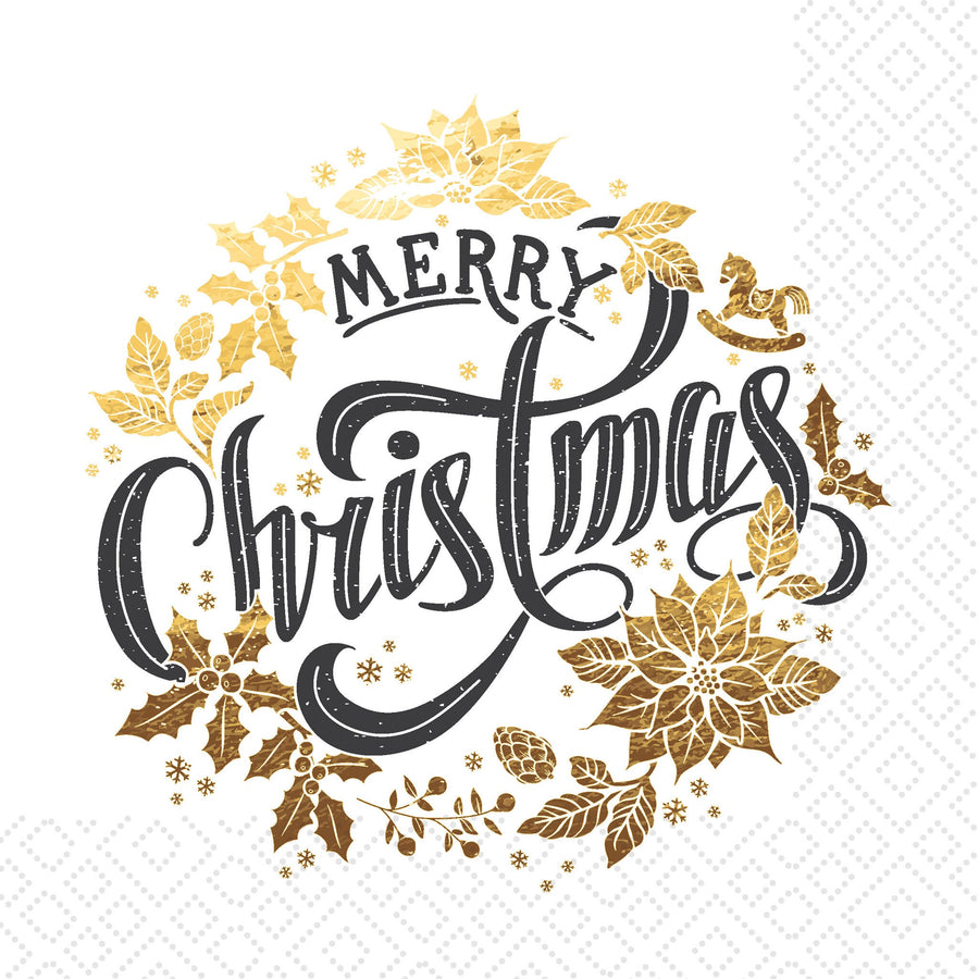 LUNCHEON NAPKIN - CHRISTMAS WREATH